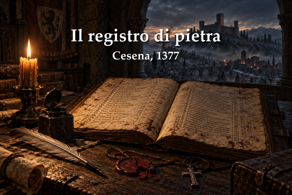 Il registro di pietra. Cesena, 1377